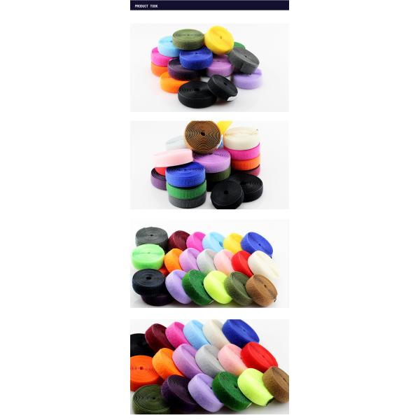 Customized nylon polyester self adhesive hook and loop strap