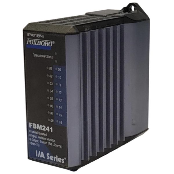 Foxboro FBM241 PLC I/O Module with 8 Input and 8 Output Isolated Channels for Redundant Configurations in Compact Design