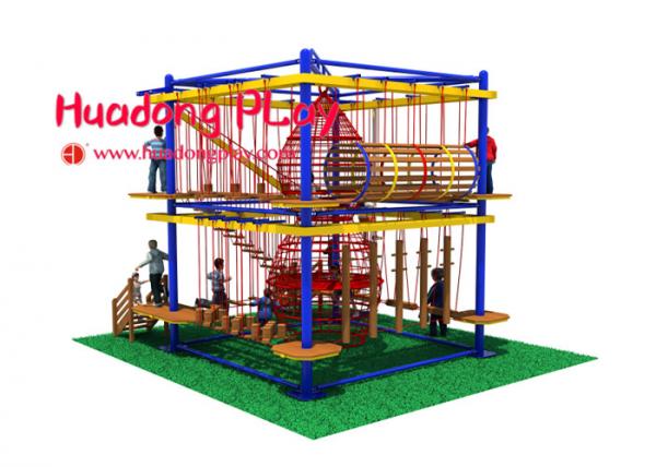 Customized Kids Indoor Playground Safety Rope Course Adventure 1180*970*560cm