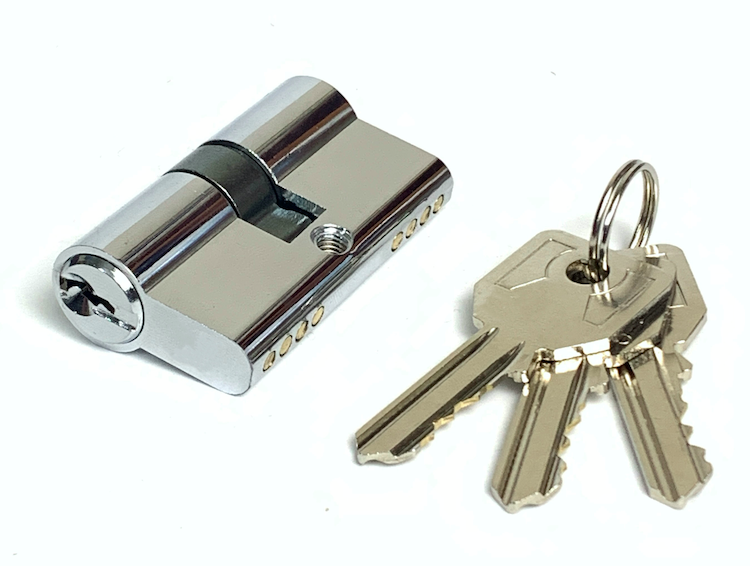 54mm Keyway Cylinder Brass Double Cylinder Locks Custom Size