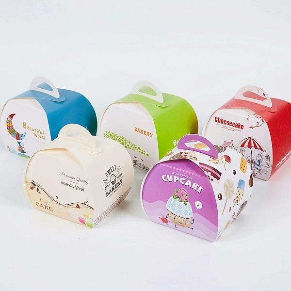 Dome Cake Boxes With Handle Portable Paper Packaging For Bakery