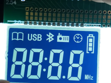 Customized LCD Display HTN Negative 7 Segment LCD Display For Audio