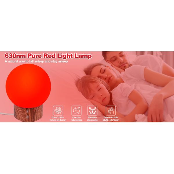 10000Lux Sleep Aid Lamp front view showing red light therapy design