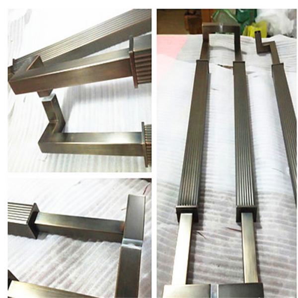 Customized design aisi304 stainless steel pull handle with bronze color