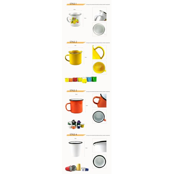 Outdoor Picnic Camping Kitchenware Tableware Colorful Speckle Coating Mug Plate Bowl Custom Enamel Ware Dinner Set