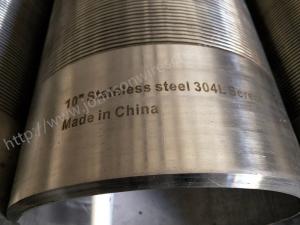 Buy cheap Stainless Steel 304l Johnson Vee Wire Screen , Deep Well Wound Screen 35kg / Meter product