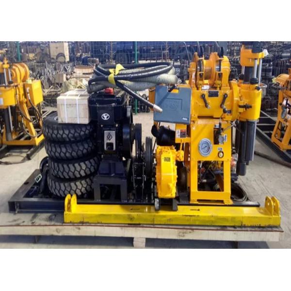 Portable Crawler Water Well Drilling Rig Machine / Spt Gold Mining Core Sample Drilling Rig