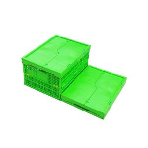 Buy cheap Customized Green PP Plastic Folding Crate Mesh Body + Solid Bottom product
