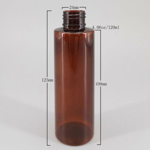 PET 24mm Brown 120ml Recycled Plastic Bottles