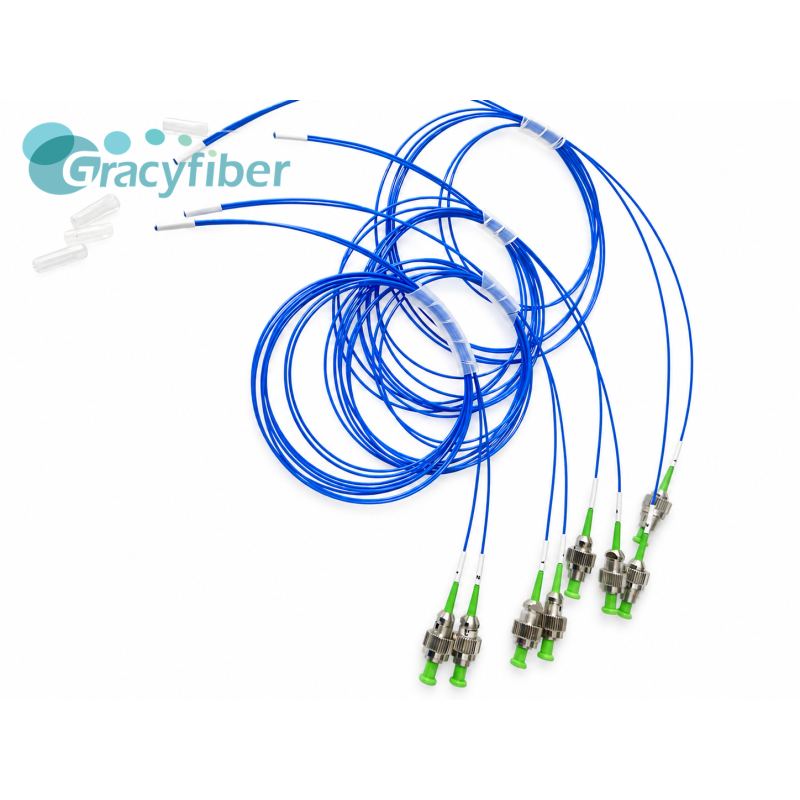 14CH PM Fiber Array | 0° Flat Quartz Block, 127μm Pitch | PM II+I Alignment, Slow Axis to Key | High ER 25dB PMFA | Gracyfiber