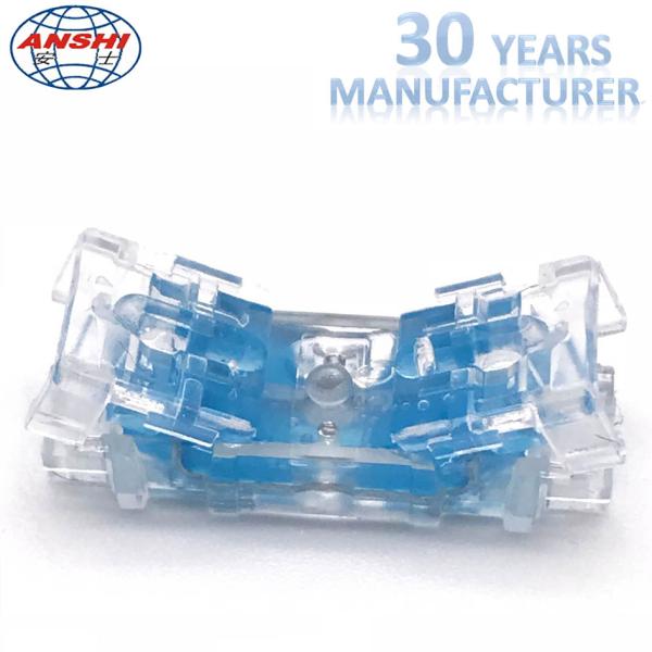 4 Pair Inline Connector Wire Connectors 0.4 - 0.7mm Gel Filled Transparent Lock Joint