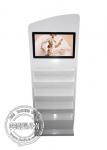19 Inch Magazine Holder Advertising Standee Usb Update Media Kiosk With Book