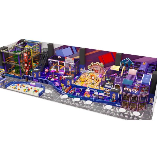Ball Pool Space Themed Indoor Playground Funny With Slide And Interactive Projection