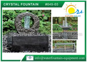 China Decorative Feng Shui Cast Stone Garden Fountains With Crystal Glass Column on sale