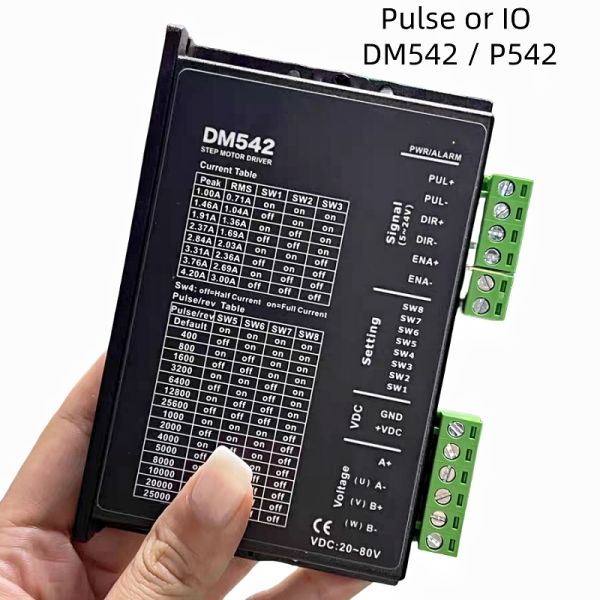 ZEROONE-Control DM542 4.2A DC20V-80V 2 Phase Hybrid Stepper Motor Driver For Nema23 57 And Nema24 60 Motors