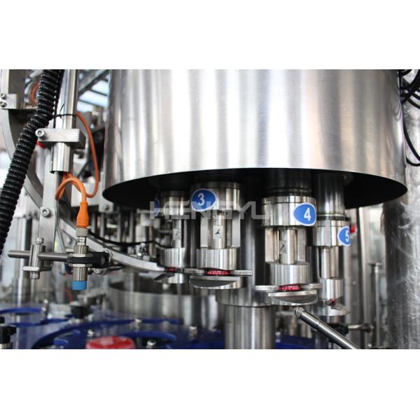 CSD Automatic Glass Bottle Easy to Open Ring Pull Cap Soft Carbonated Drinks Juice Beverage Filling Capper Capping Machine