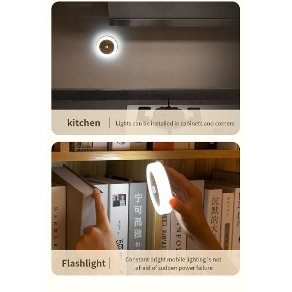 Bedside Motion Sensor LED Light 4100K Usb Charged Night Light