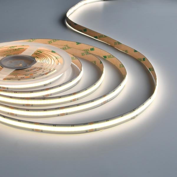 8W/M FCOB CCT 640 LEDs Light Strip High Density Flexible FOB COB 10mm PCB Board With Linear Dimmable