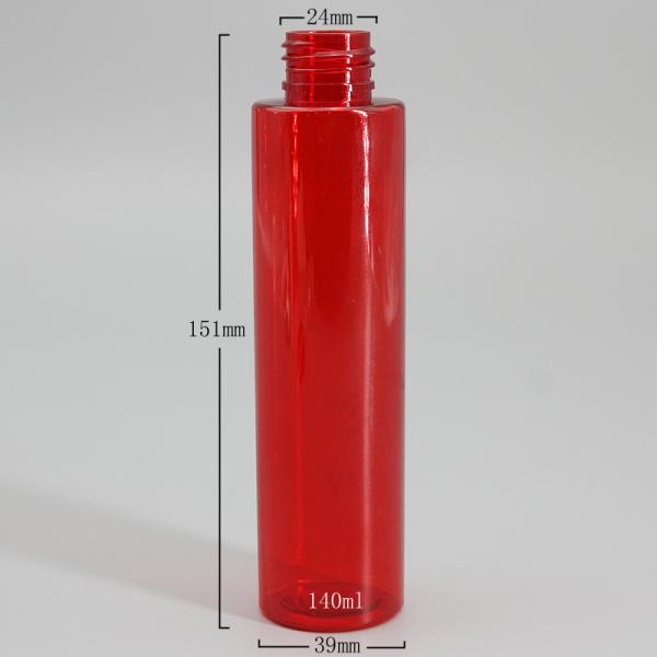 Red Screen Printing 151mm 140ml PET Plastic Spray Bottle