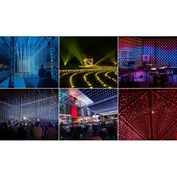 35mm DC24V 6LEDs DMX512 WS2811 RGB Light Strings for Stage Event Lighting