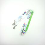 Promotional Dye Sublimated Lanyards White Polyester Lanyard Gradient Color