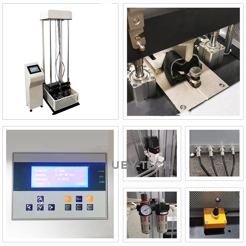 UP-4017 Safety Footwear Impact Testing Machine with Adjustable Drop Height 0-1200mm and 200J Impact Energy EN/ISO Meets EN ASTM F2412 BS CSA GB