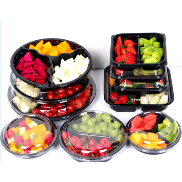 Transparent food packaging container