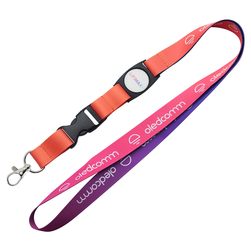 90cm Plastic Nylon Lanyard String Card Holder Keychain Silkscreen Printing