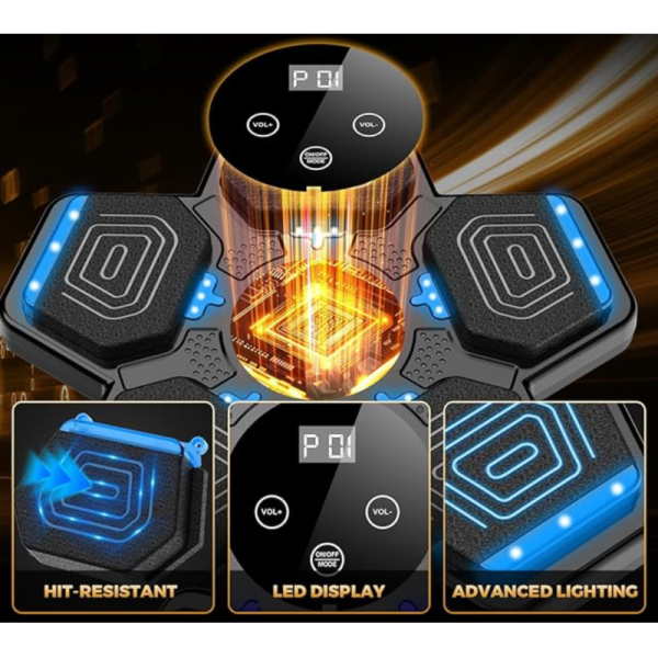 Music Boxing Machine, Interactive Punching Trainer with Boxing Gloves