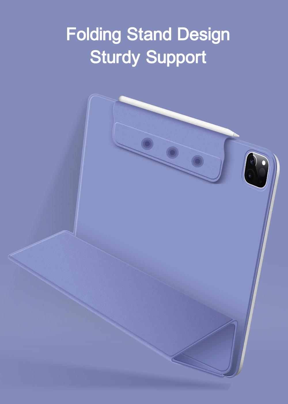 Minimalist Double-Sided Magnetic Case for iPad Tri-Fold Smart Leather Cover Ultra Thin Auto Sleep Wake Stand Protector