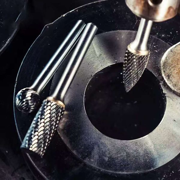 SG-6M DC Double Cut Pointed Tree Shape Carbide Burr with 16mm Head Diameter for Ferrous Metals