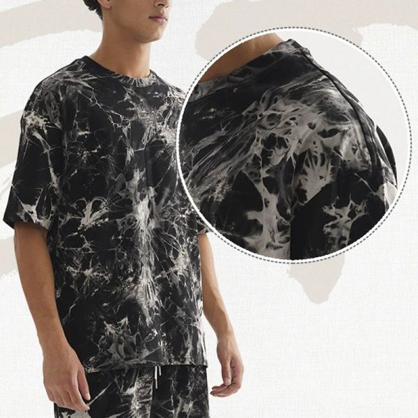 Customized High-quality Breathable Sporty Oversized Knitted Pure Cotton Men's Summer Short-sleeved T-shirt with Blank Design