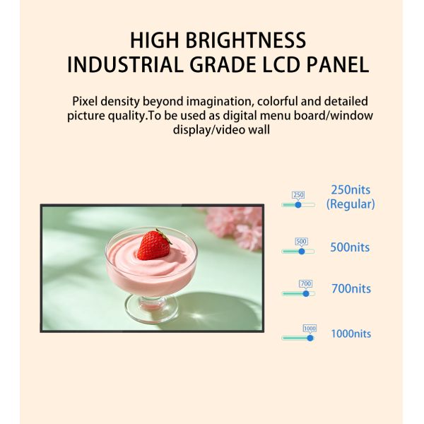 49 Inch Wall Mount Android Digital Signage | Indoor LCD Advertising Display for Retail & Shopping Mall