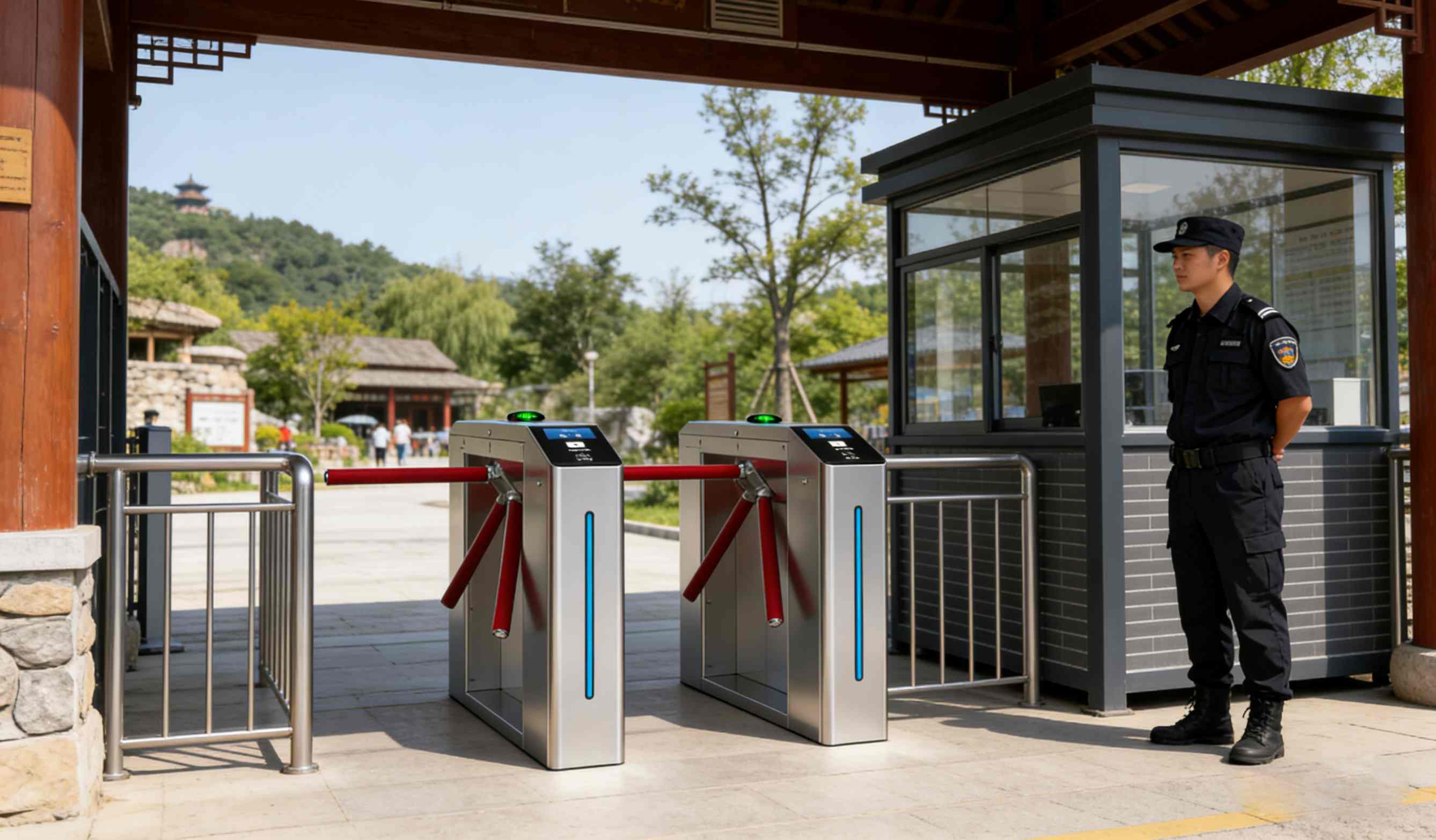 Turboo Pedestrian Access Control Solution Security Three Arm Turnstile Gate J182