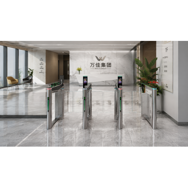 Office Speed Gate Entrance Access Control & Attendance System with Face Recognition and Auto-Reset