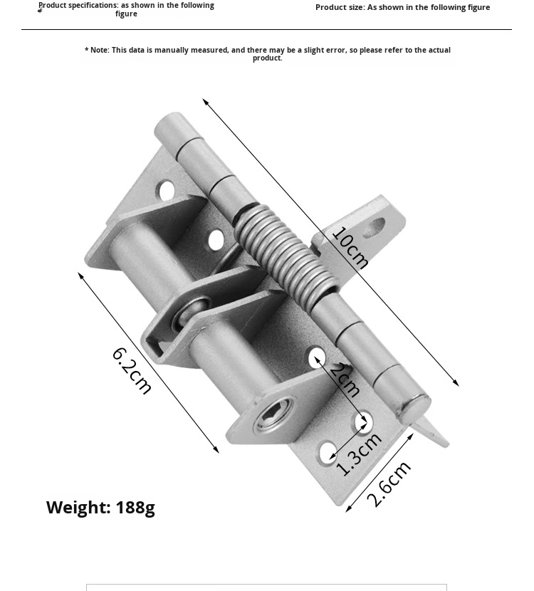 Iron Automatic Door Closing Spring Hinge 90 Degree Positioning Door Closer Wooden Door Model 03 2.5mm Thickness Xiongfeng Modern