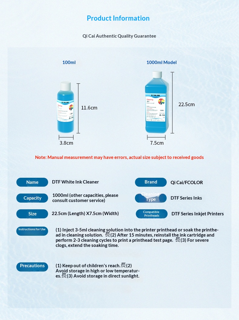 Heat transfer cleaning solution packaging
