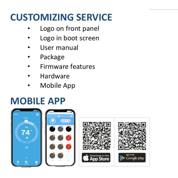 Wi-Fi Smart Thermostat Touch Control & Mobile App Weekly Programmable HVAC Controller