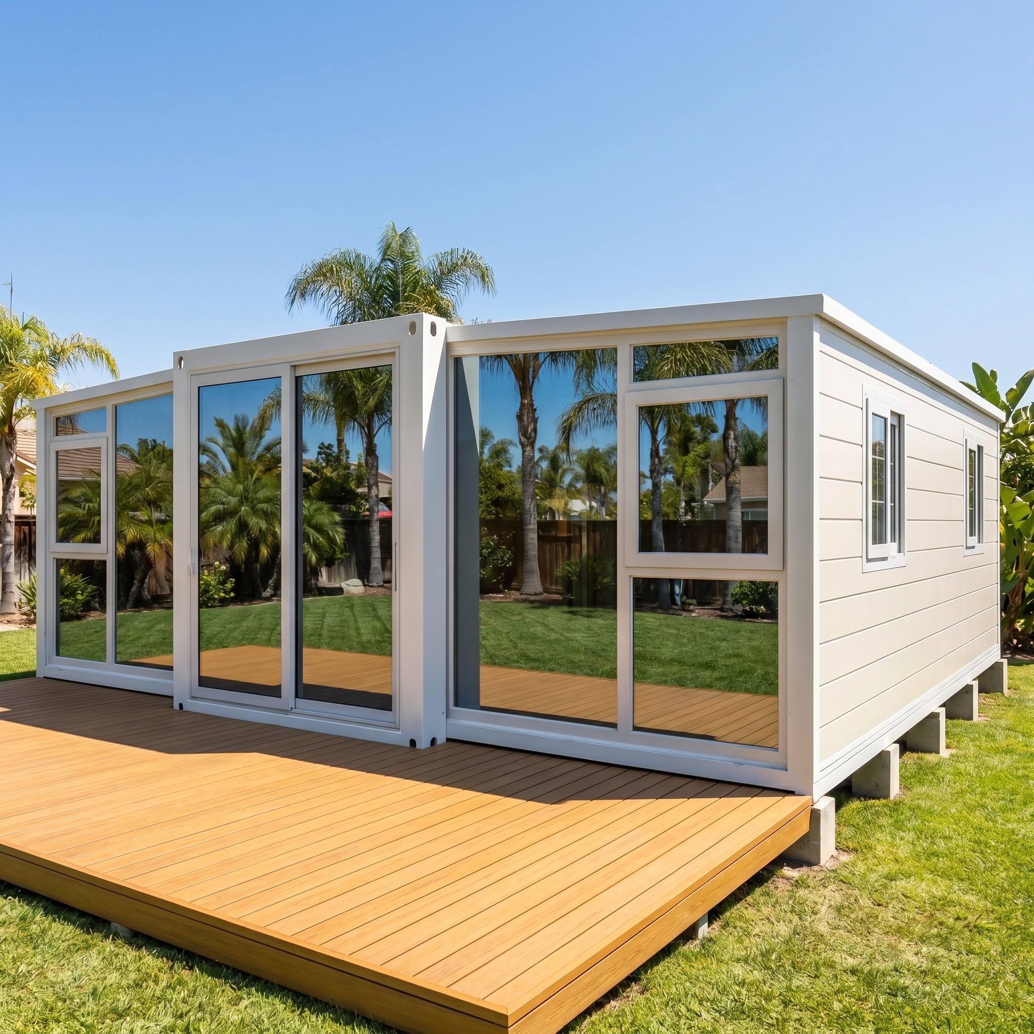 Luxury 20ft Expandable Container House - Panoramic Mirrored Glass