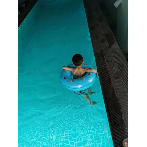 Modular Prefab Luxury Swimming Pool with Acrylic Panel Window and Mosaic Pattern Panels