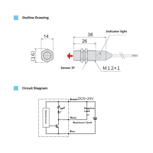 IP67 Protection Class CNC Machinery Normally Open Magnetic Proximity Sensor Switch With M12 Screws ZPS023H