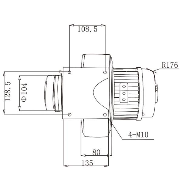2500rpm Vertical Forklift BLDC Horizontal Drive Wheel Unit