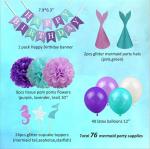 Mermaid Party Supplies Party Decorations for Girls Birthday party Baby Shower