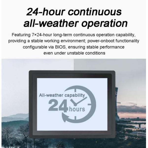 Aluminum Alloy case Ip65 Capacitive Touch Display Lcd Flat Screen Full hd Embedded Industrial Computer Customization
