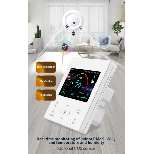 4.3 Inch LCD Color ERV Smart HVAC Controller With Ventilation System Parts Management Solution