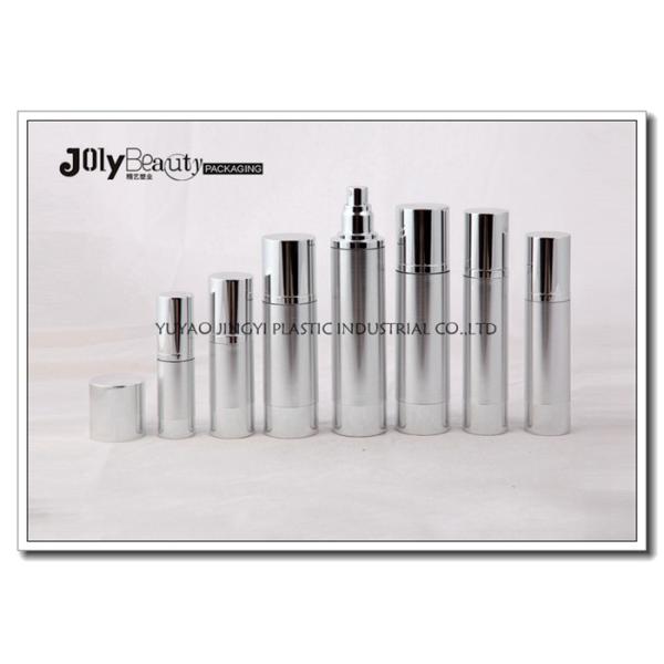 Cylindrical Cosmetic Airless Pump Bottles For Personal Care Packaging