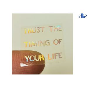 Transparent Hologram Security Labels Adhesive Custom Foil Planner Clear Label