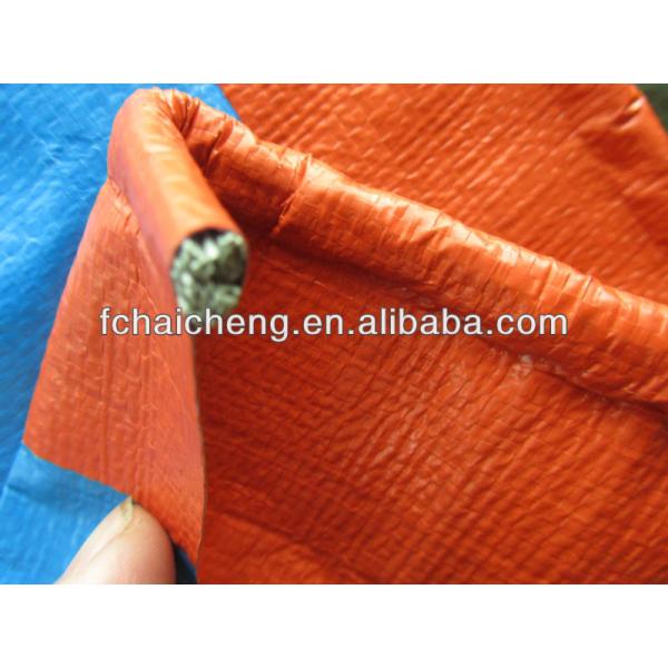 virgin material orange woven fabric poly tarp