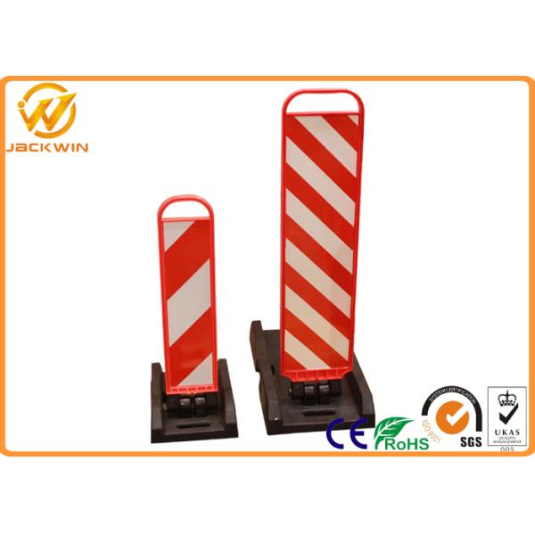Reflective Vertical Traffic Delineator Post Bollard With Rubber Base For Roadside Safety Warning