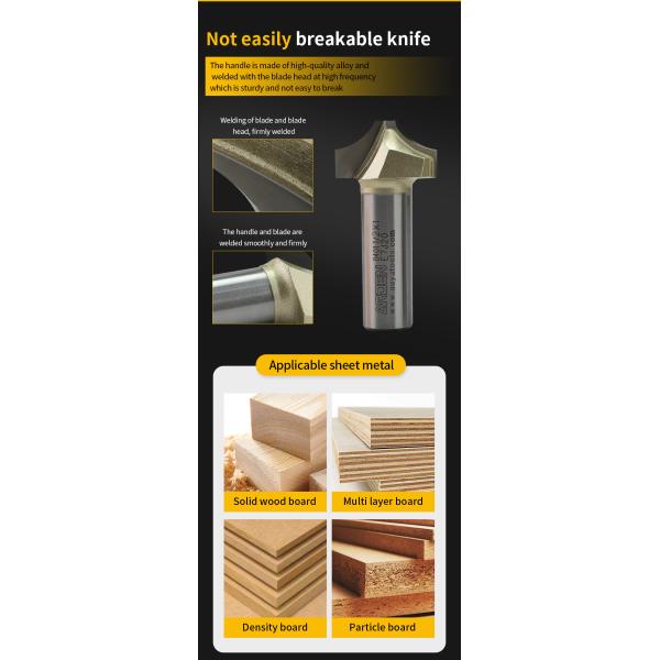 Manufacturing Production "V" Type Slotting Cutter Cnc Wood Router Bits Manufacturers v Bit for Wood Cnc Router Milling Cutter